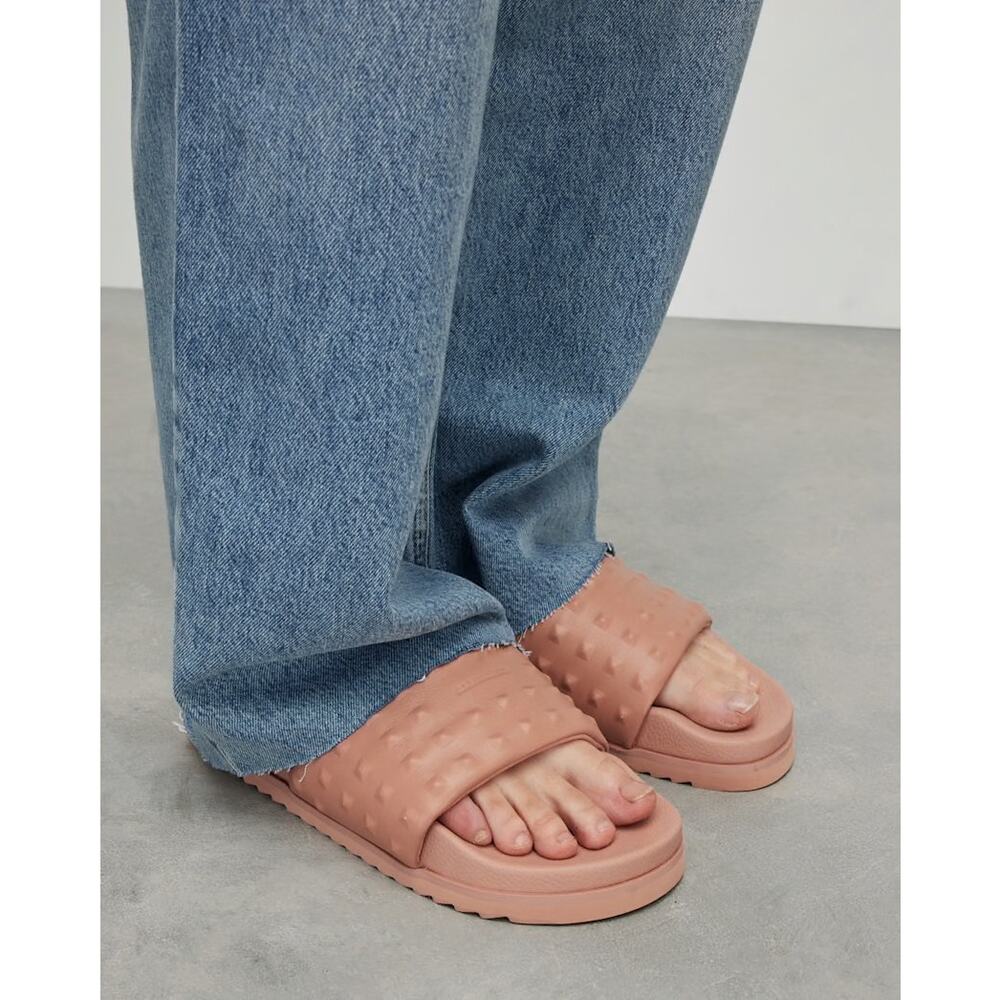 New AllSaints Shay Leather Studded Sandals Pink‎ Women’s Size US 7